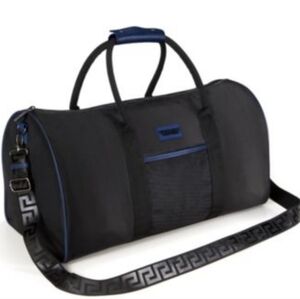 Versace Black Duffel Gym Weekend Bag